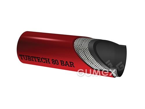 Hadica na postrekovače TUBIPRESS 80, 8/15mm, 80bar, PVC/PVC, -5°C/+60°C, červená